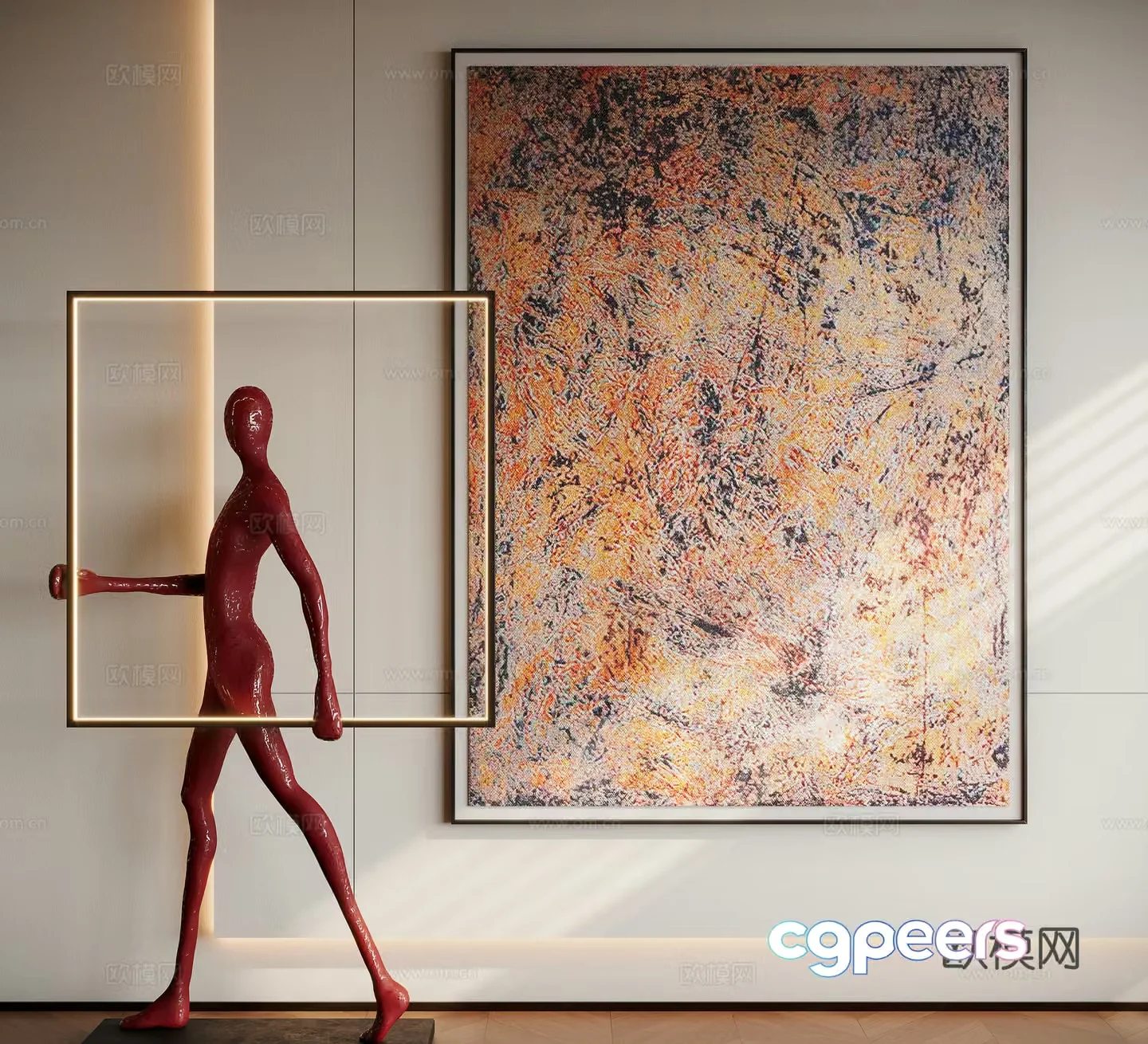 Modern Art Piece 3D Model – 3450 – VRAY Render