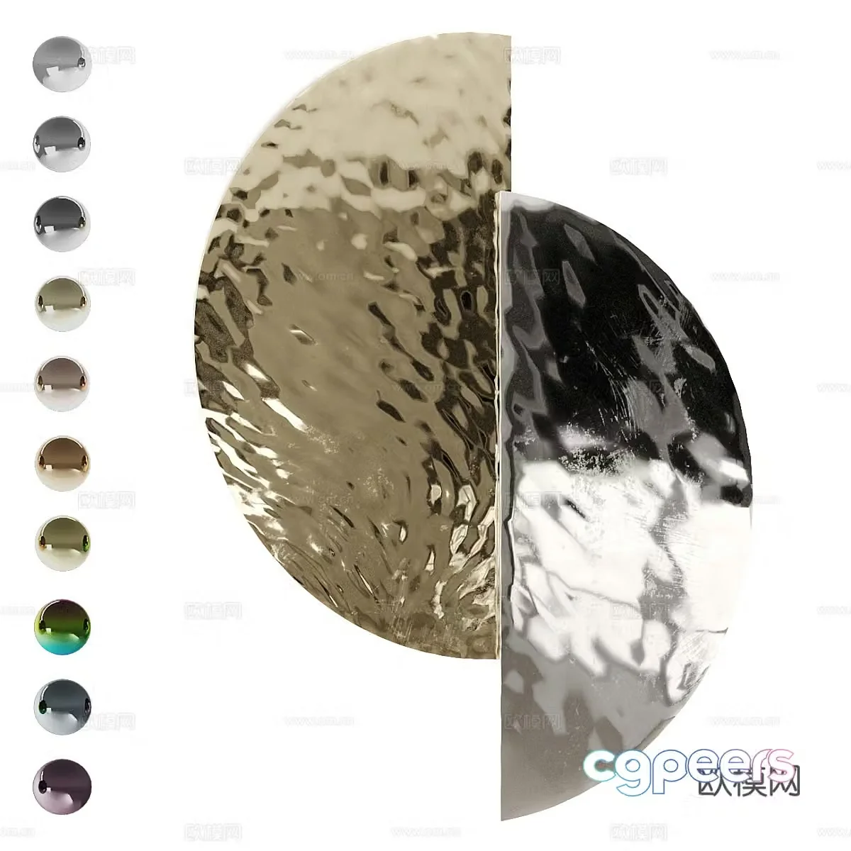 Metal plate water corrugated stainless steel 3d model