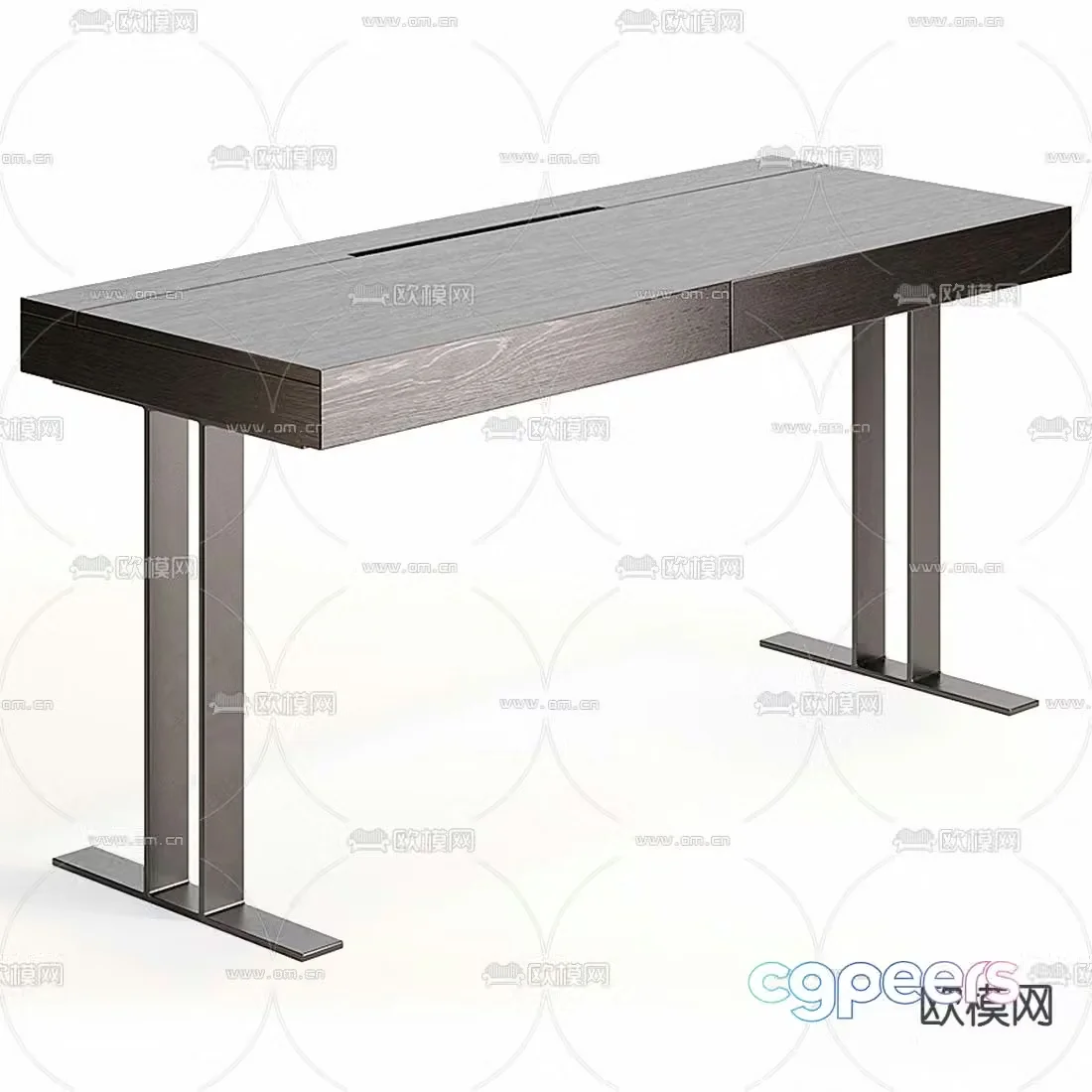modern desk writing desk 3d model