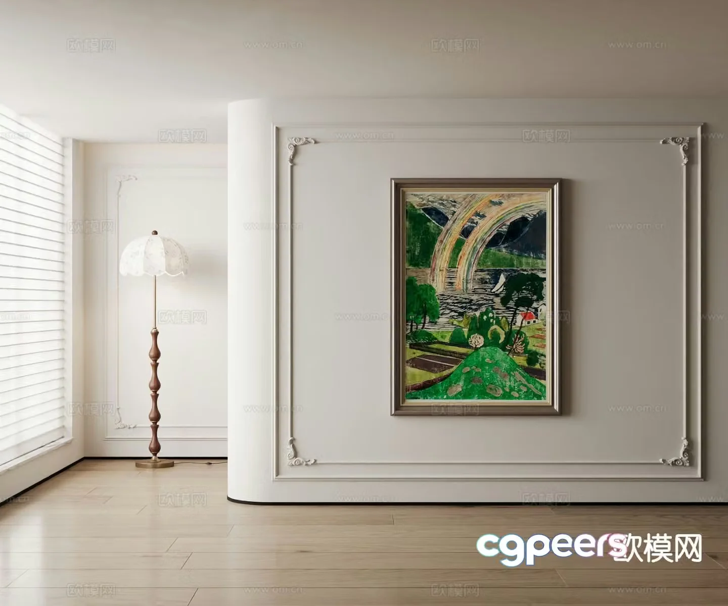 American oil painting art painting decorative painting 3d model