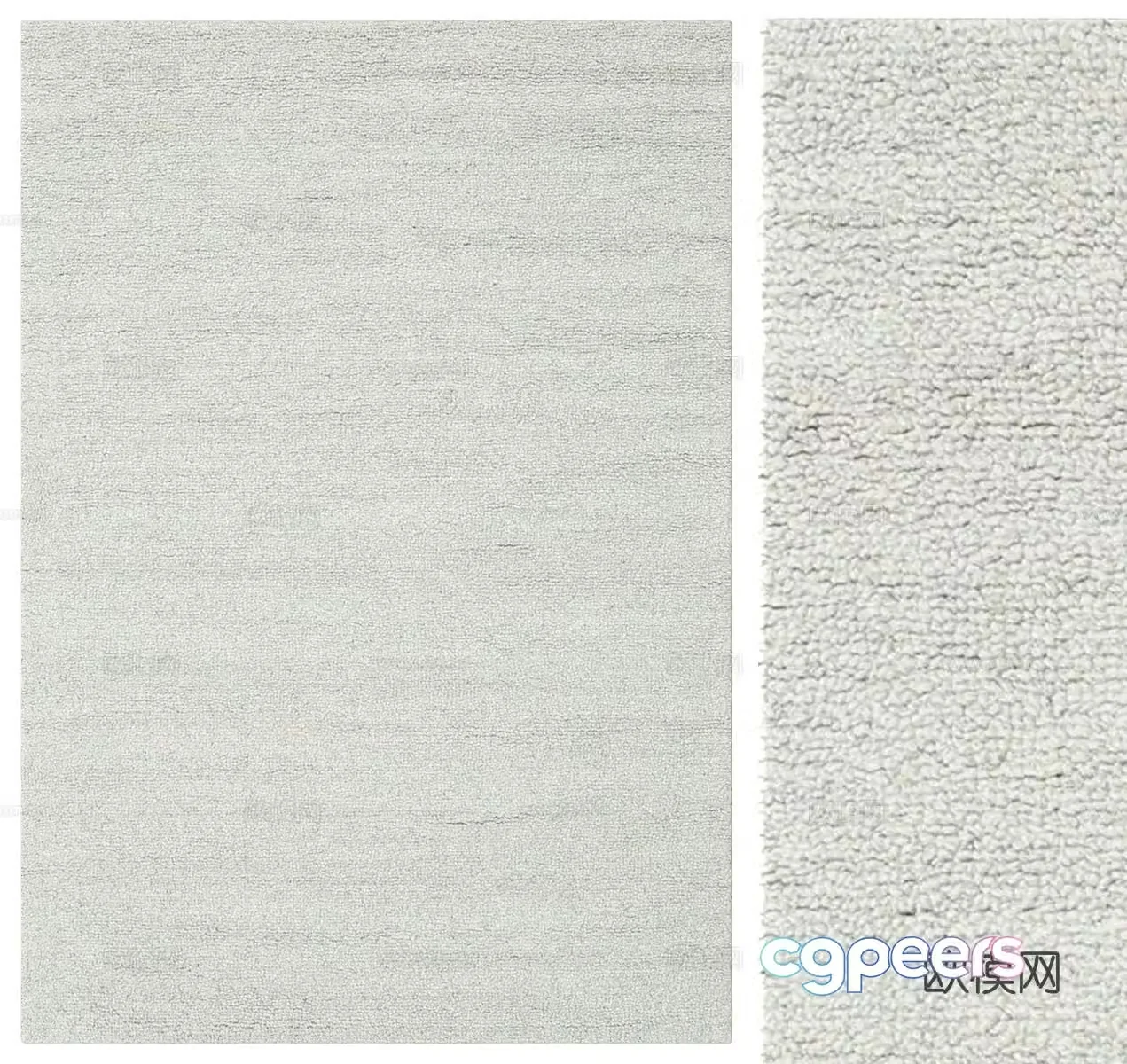 Plain carpet square carpet 3d model