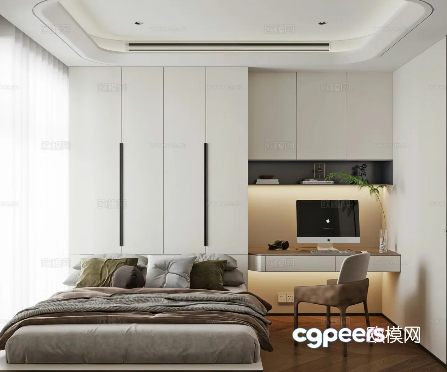 Modern tatami bedroom 3d model