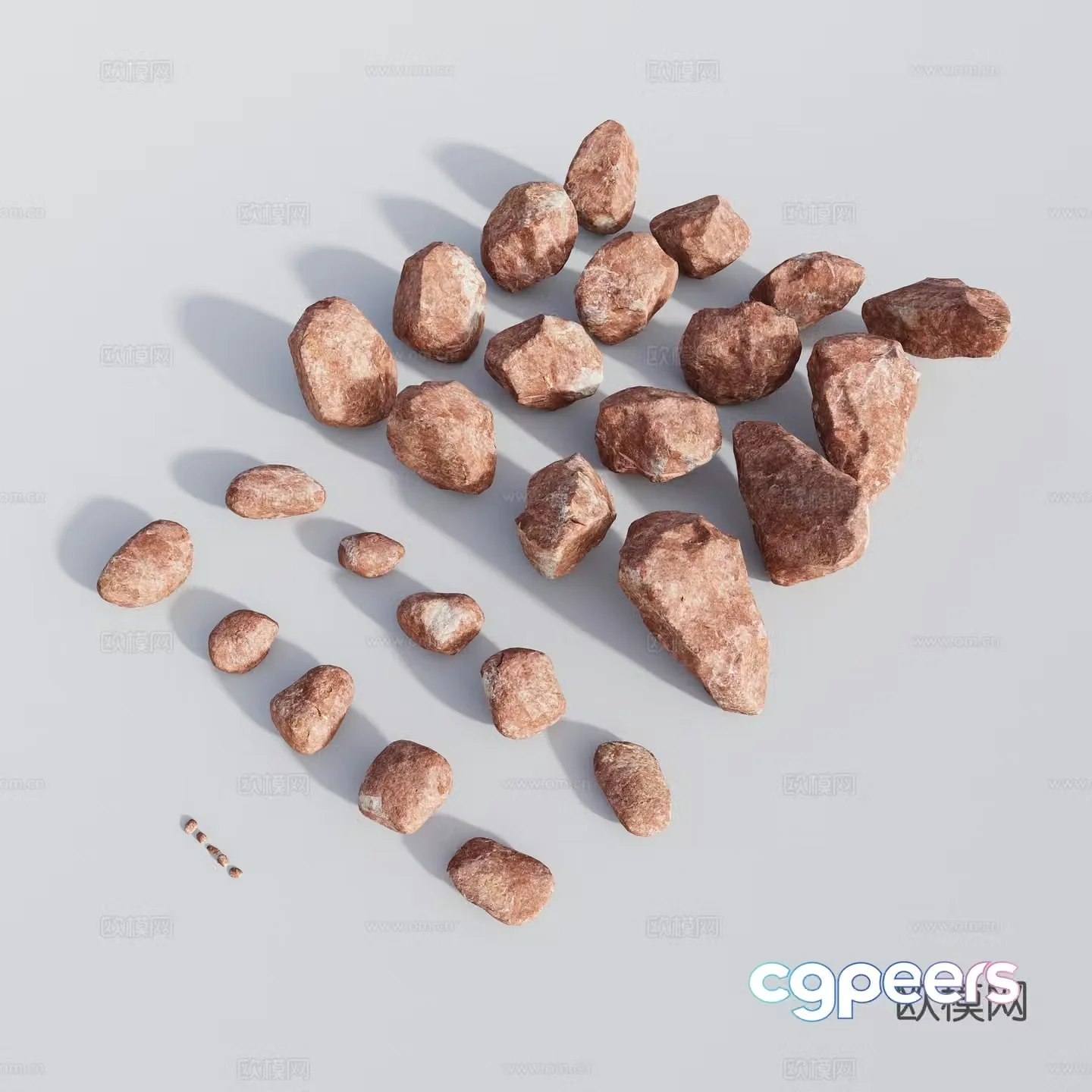 Modern stone Landscape stone Modeling stone Garden landscape stone combination 3D model