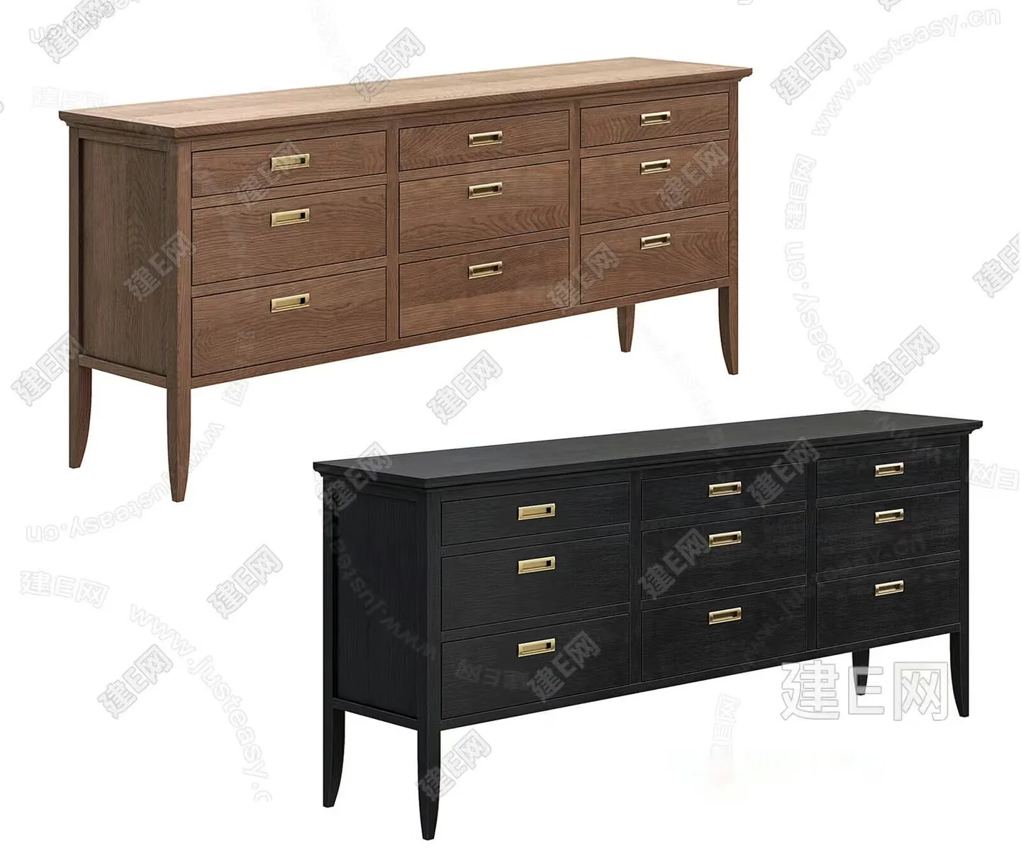 A Wooden Dresser 3D Model – 2497 – CORONA Render