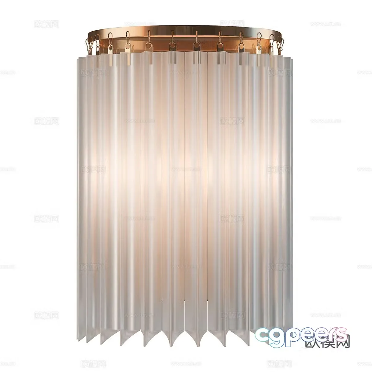 Modern light luxury decorative wall light 3d model