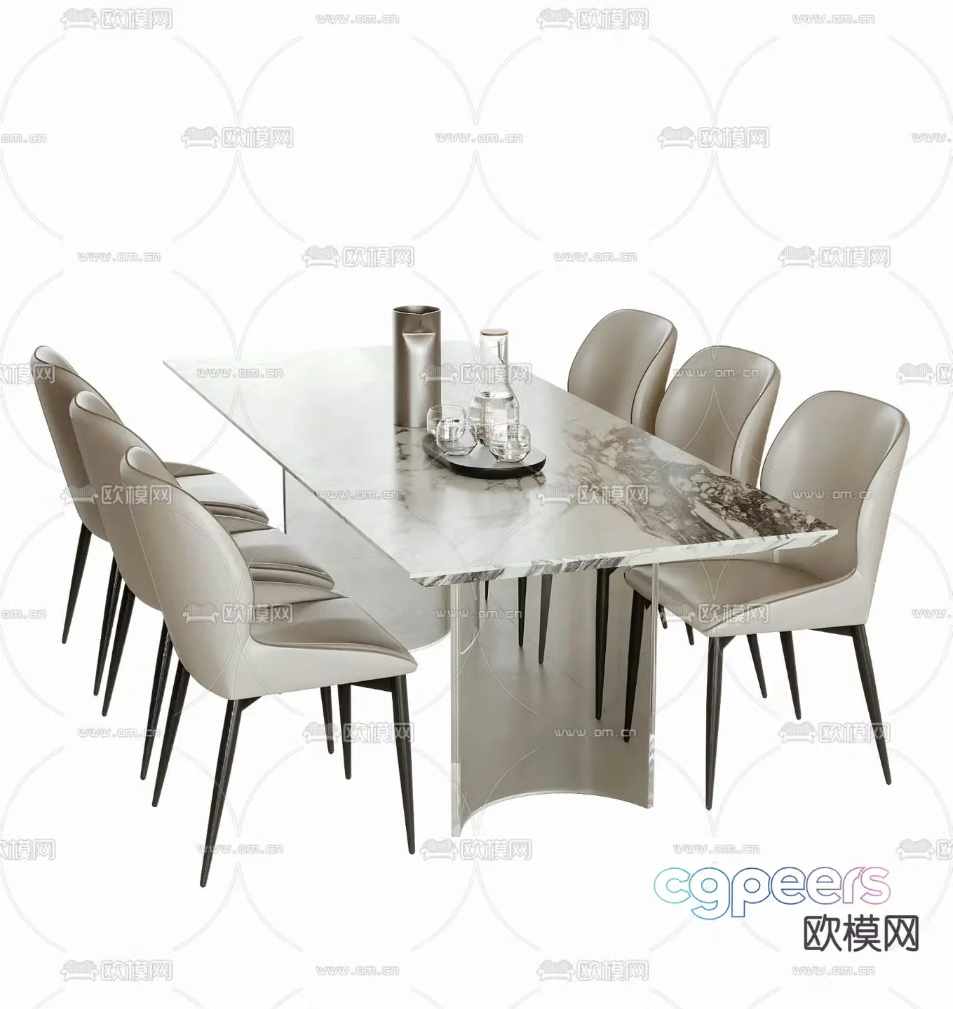Bar table and chairs dining table and chairs 3d model