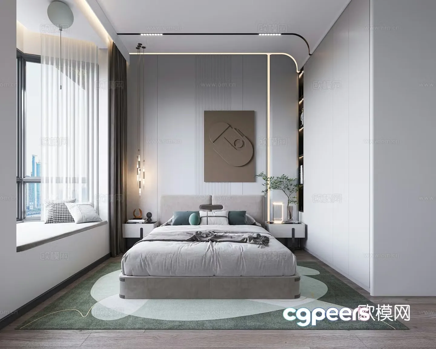 Modern bedroom 3d model