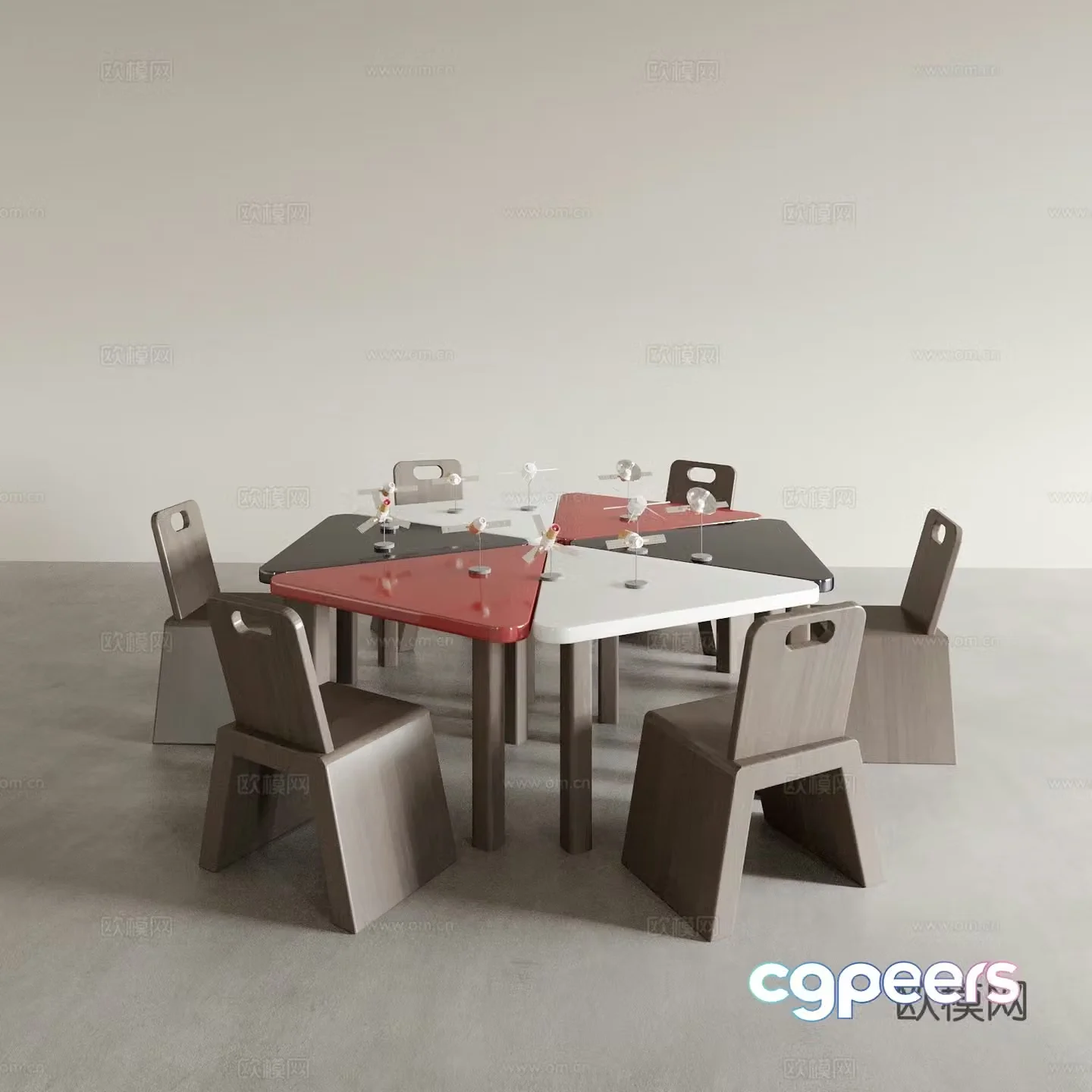 Dining table and chairs living and dining table and chairs dining table and chairs wine table and chairs table and chair combination 3D model