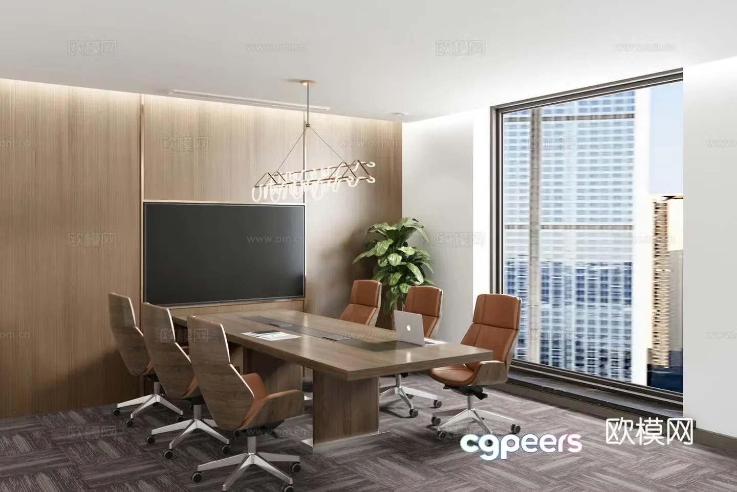 Modern small negotiation room small conference room discussion room study room waiting room 3D model