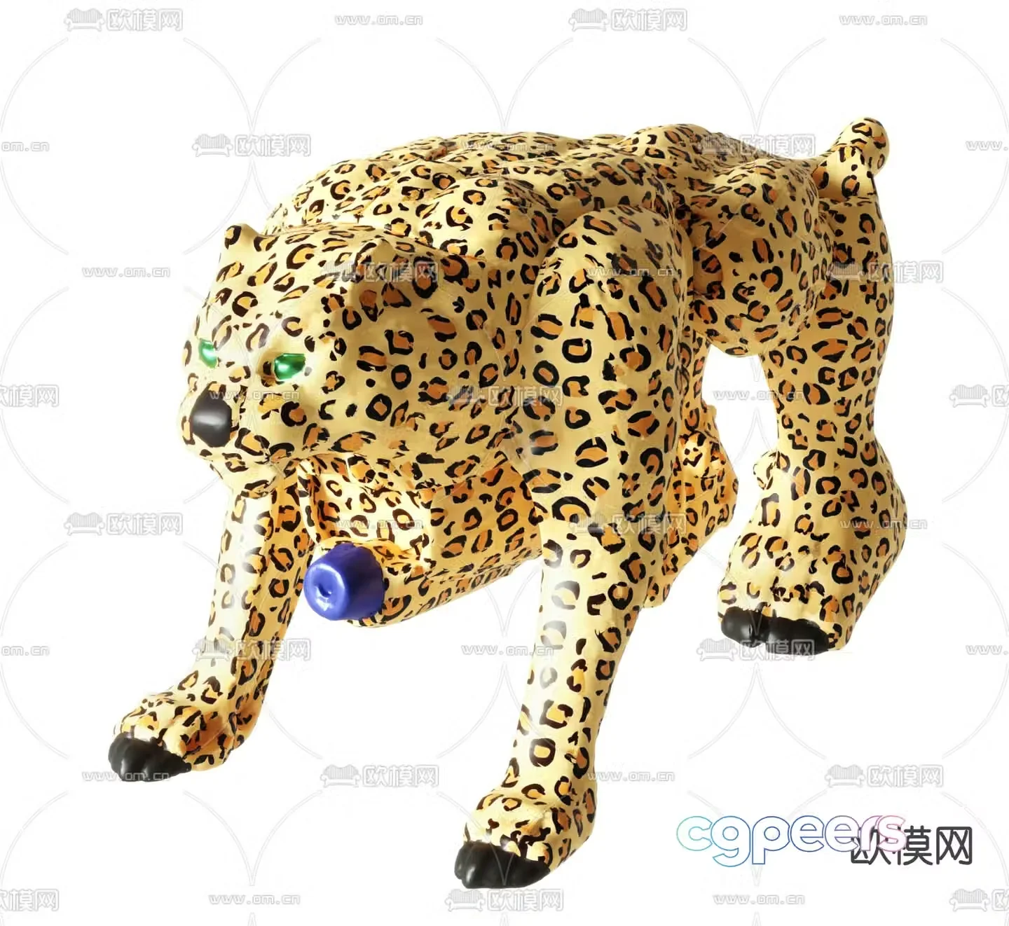 Super Warrior Doll Leopard Toy Trendy 3D Model