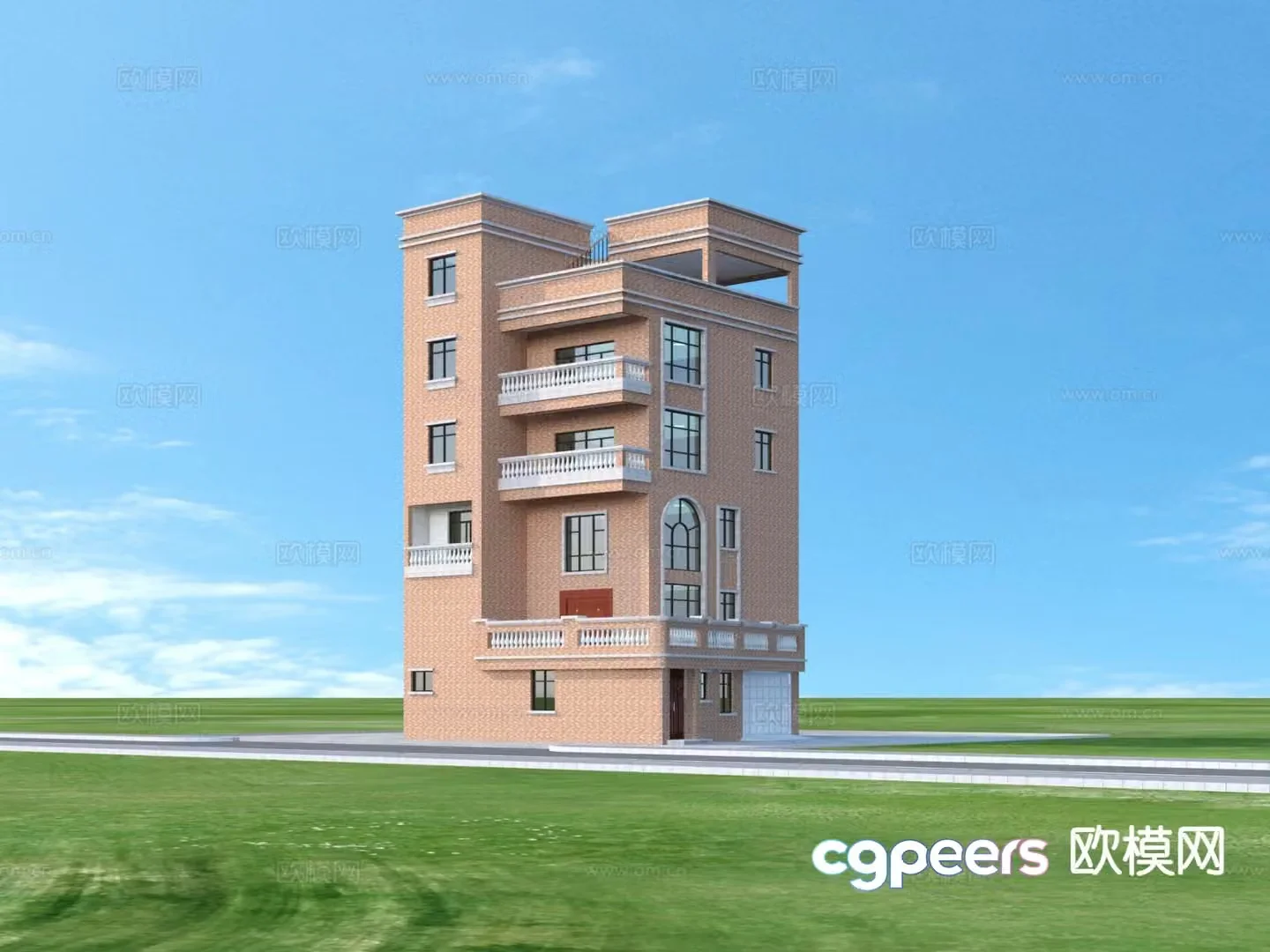 Private houses Private houses Residential building exterior 3D model
