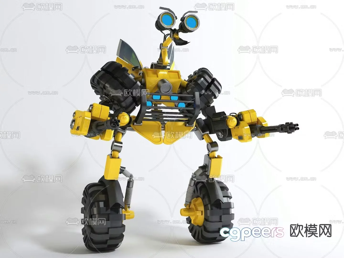 Modern Wall-E robot 3d model 3d model