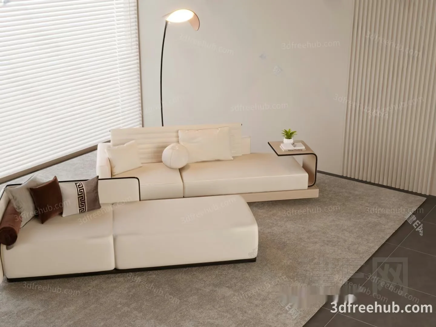 Modern Living Room 3D Model – 22223 – VRAY Render