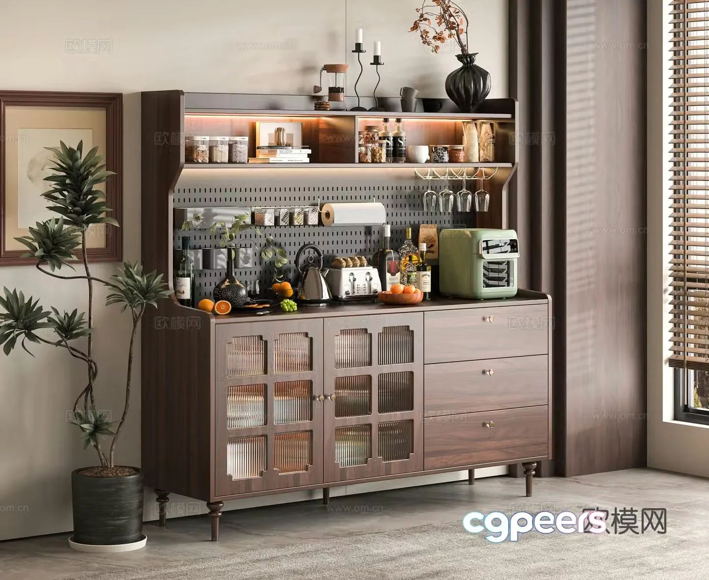 Middle-aged sideboard 3D model