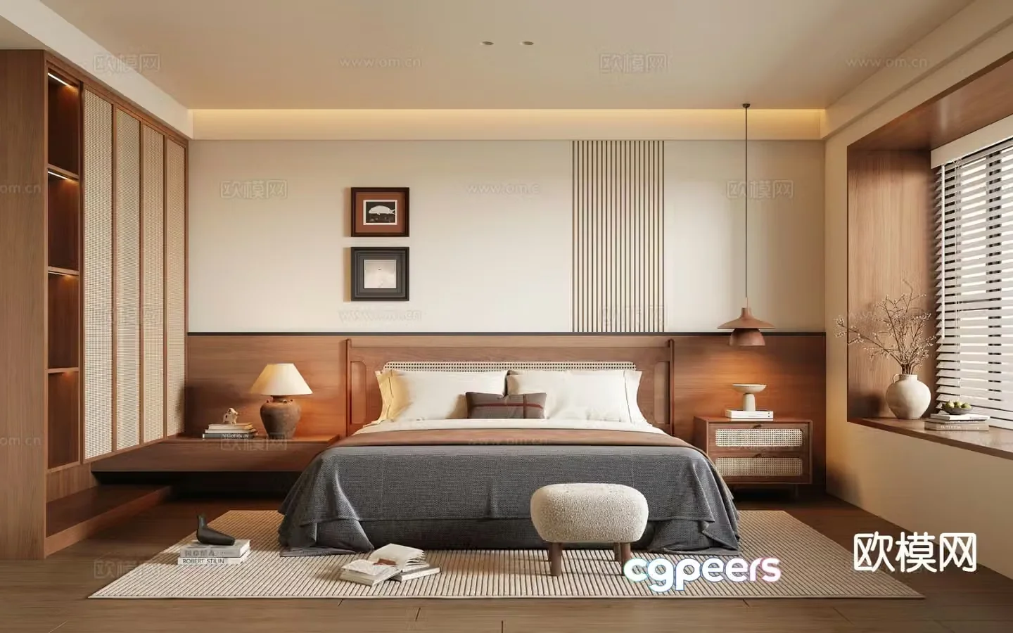 Wabi Sabi bedroom master bedroom 3d model