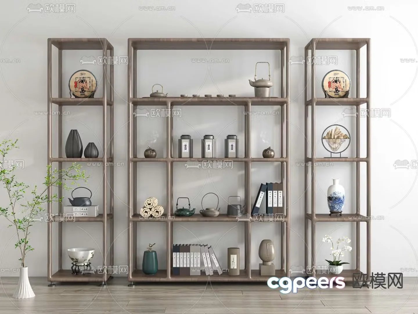 Bogu Shelf New Chinese style storage rack Display rack 3D model