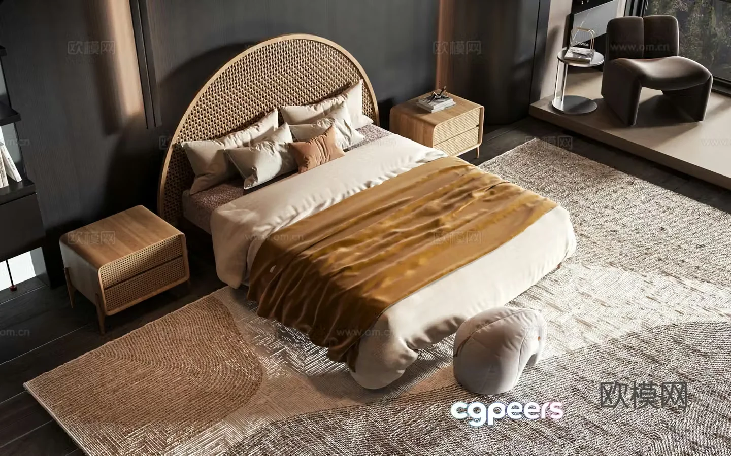 Modern style product bed 3d model