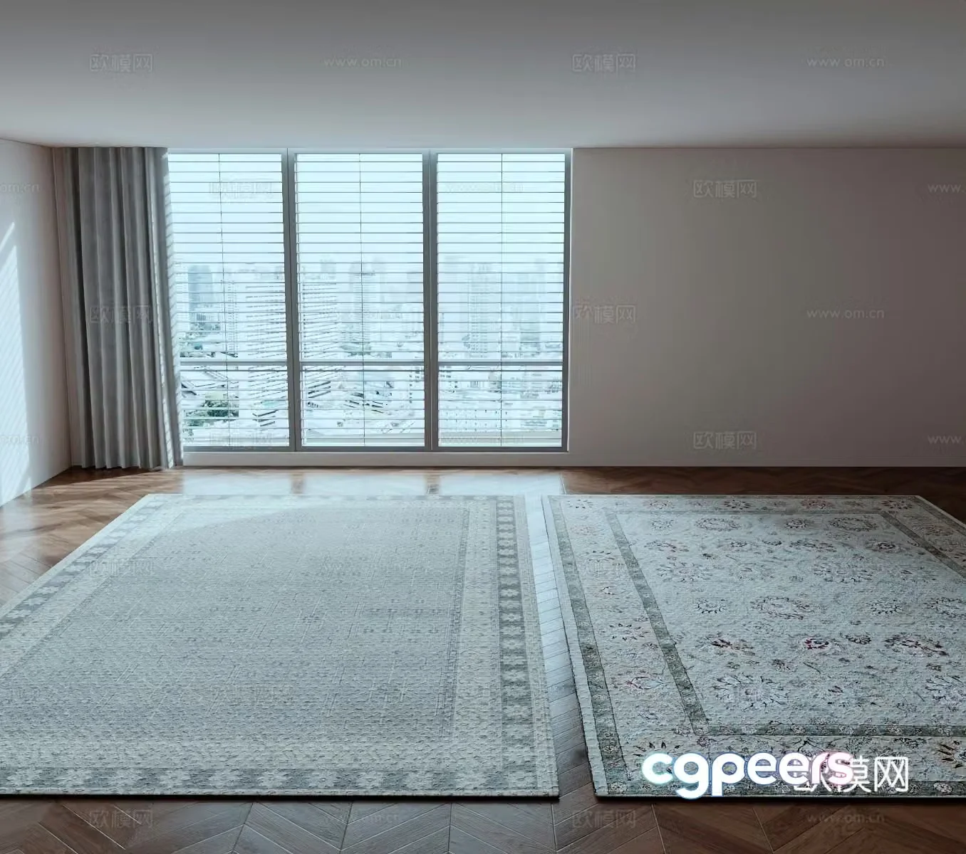 Modern ethnic style carpet 3d model