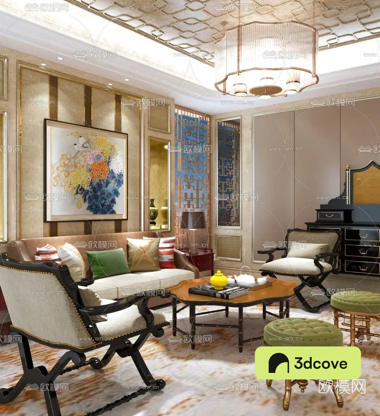 Zheng Shiliang design neoclassical living room