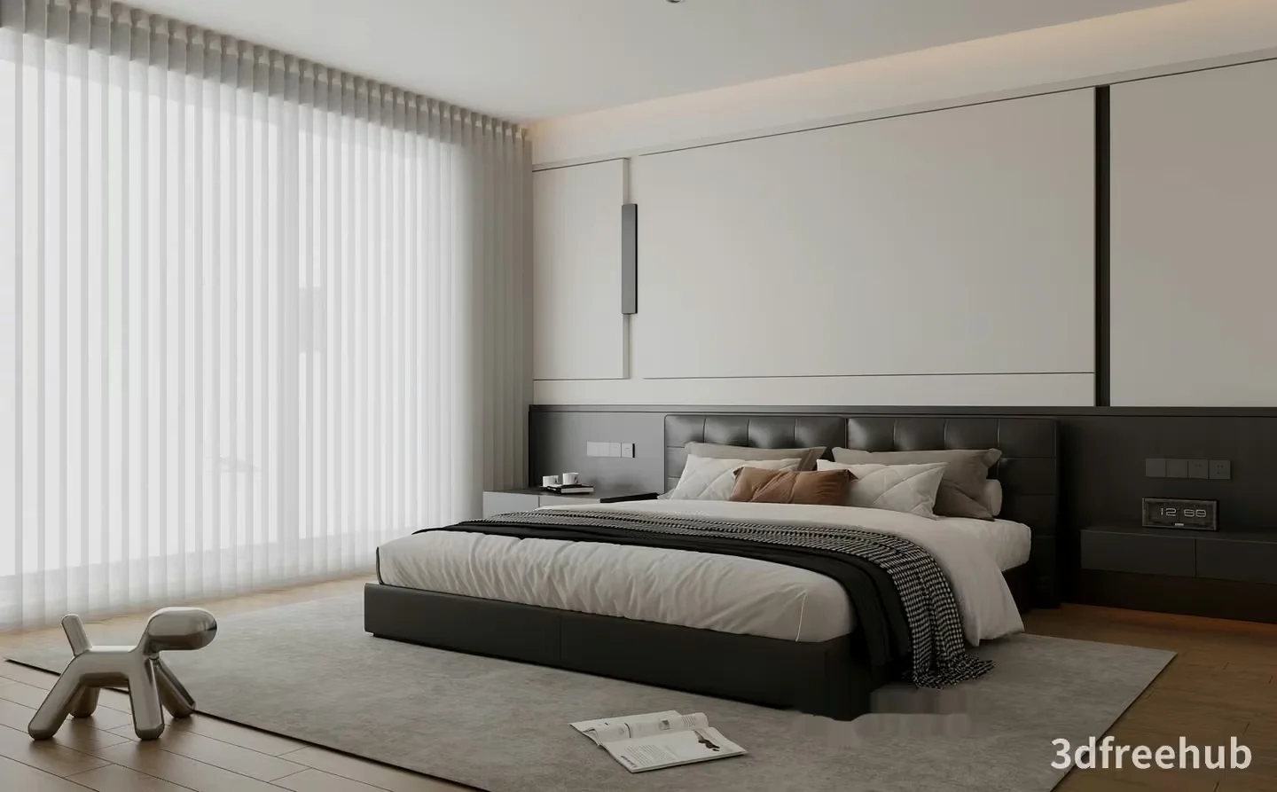 Cozy Modern Bedroom 3D Model – 19294 – VRAY Render