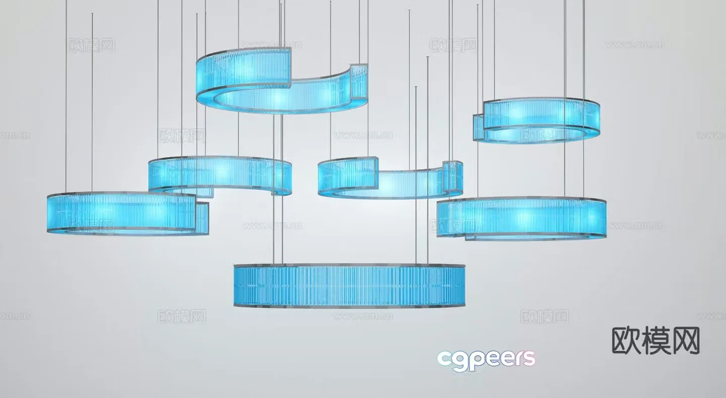 Modern chandelier 3d model