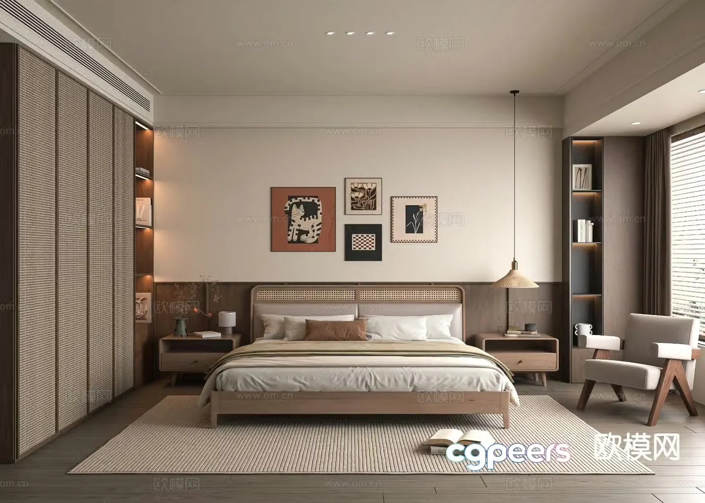 Medieval style bedroom master bedroom 3d model