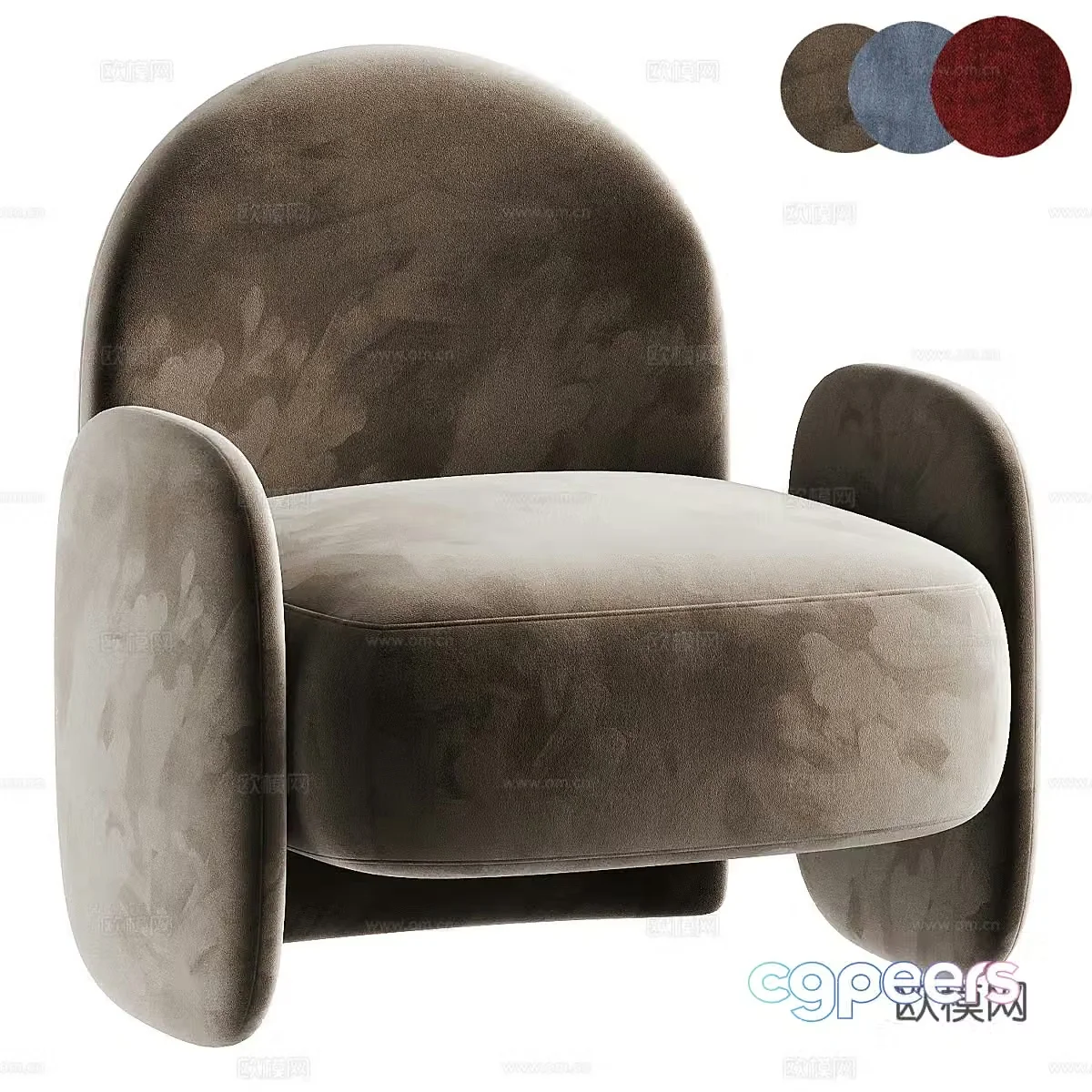 Modern Italian casual chair 3d model