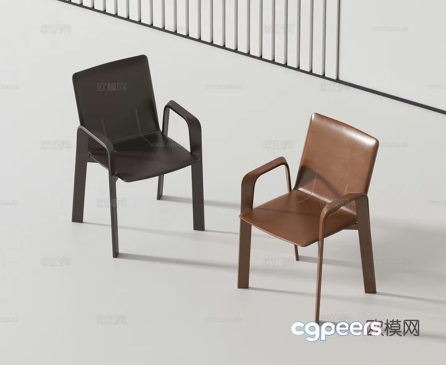 Modern single chair 3d model