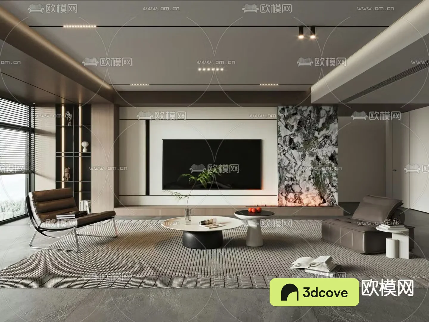 Modern living room TV background