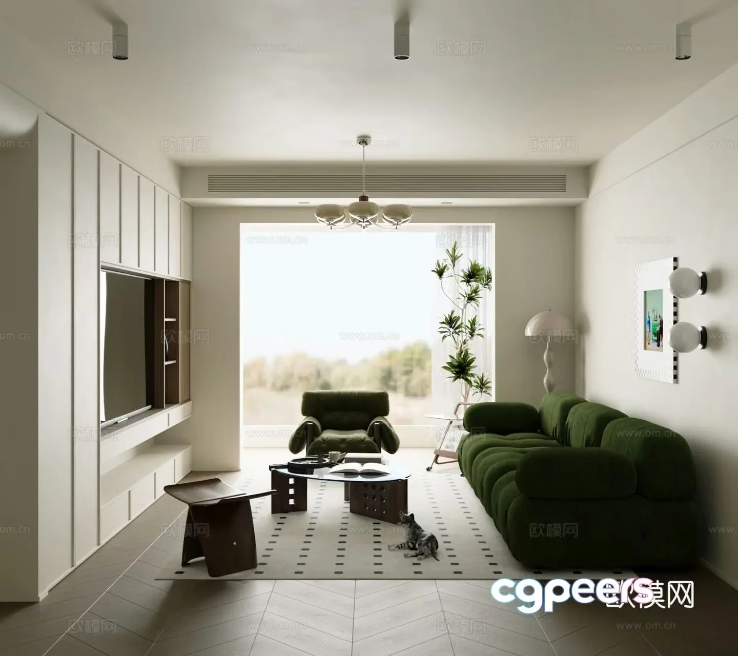 Italian living room 3d model