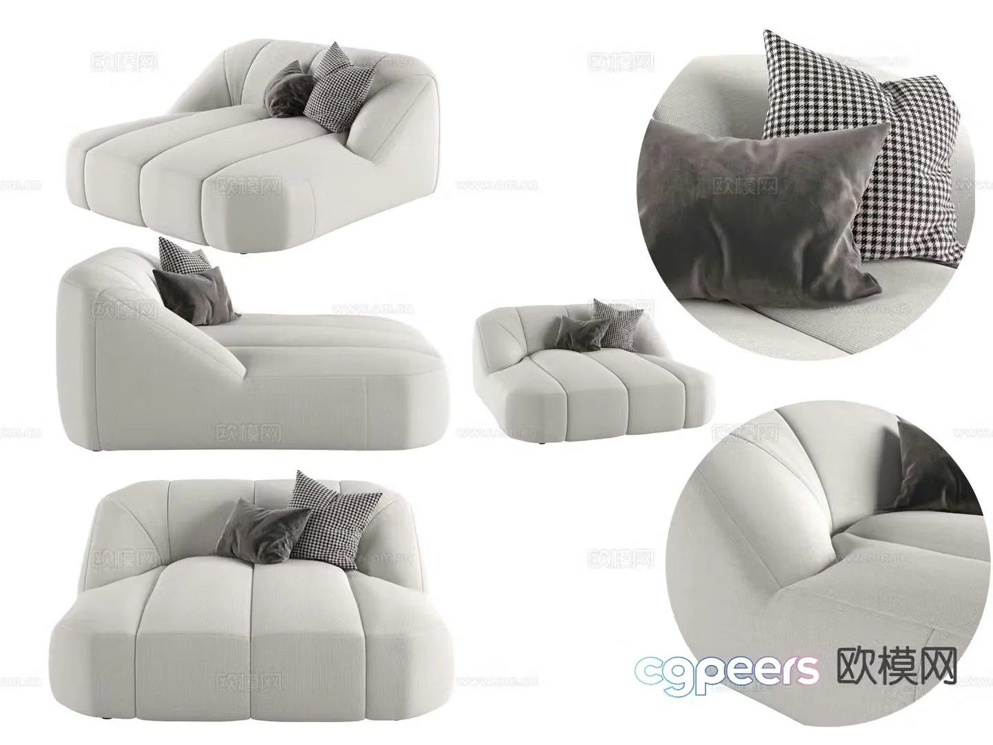 Beanbag single sofa 3d model