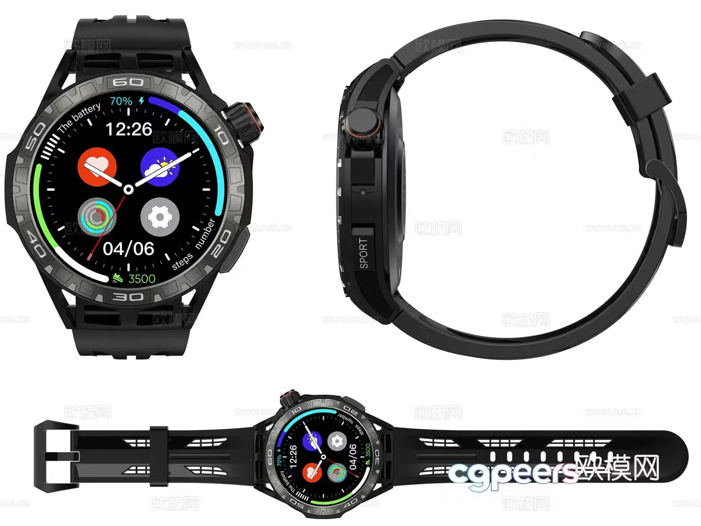 smart watch watch electronic watch 3d model