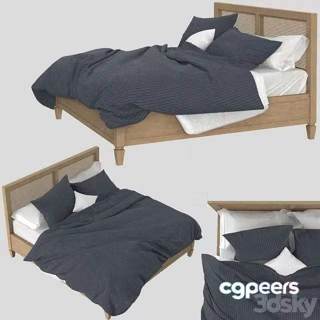 3ds Max Free – Pottery Barn – Sausalito Bed Set