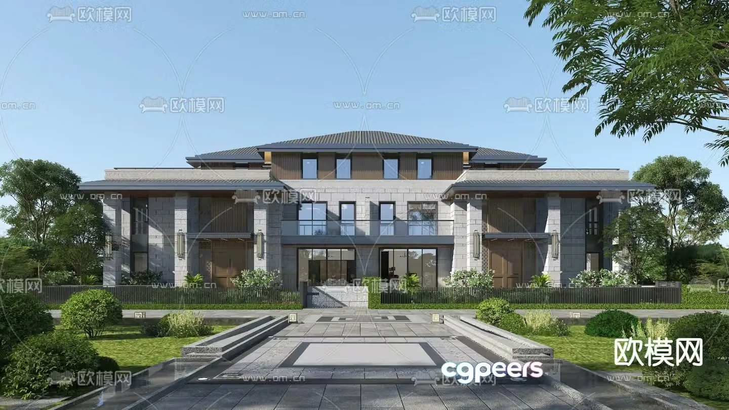 Villa exterior 3D model