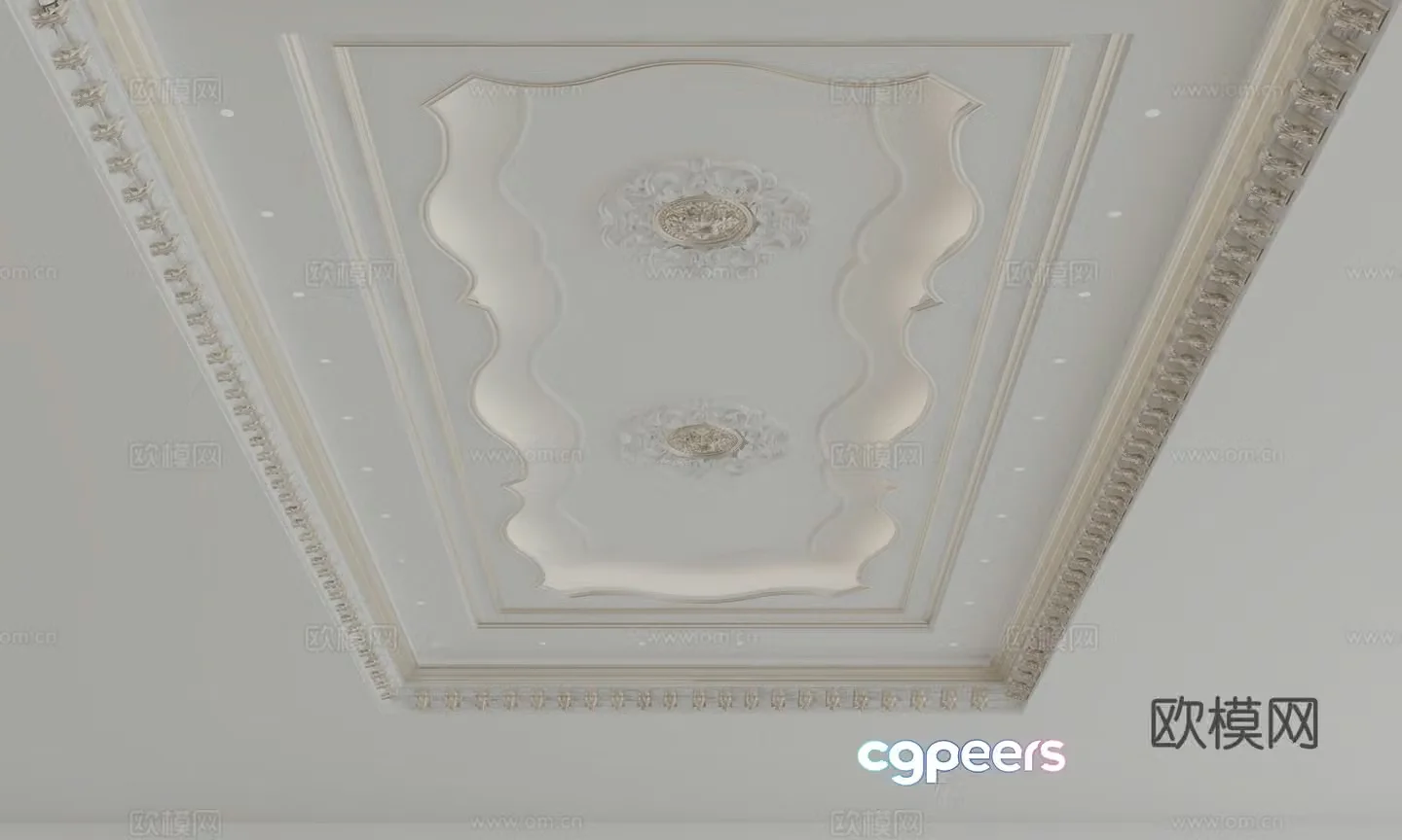 European style ceiling 3D model