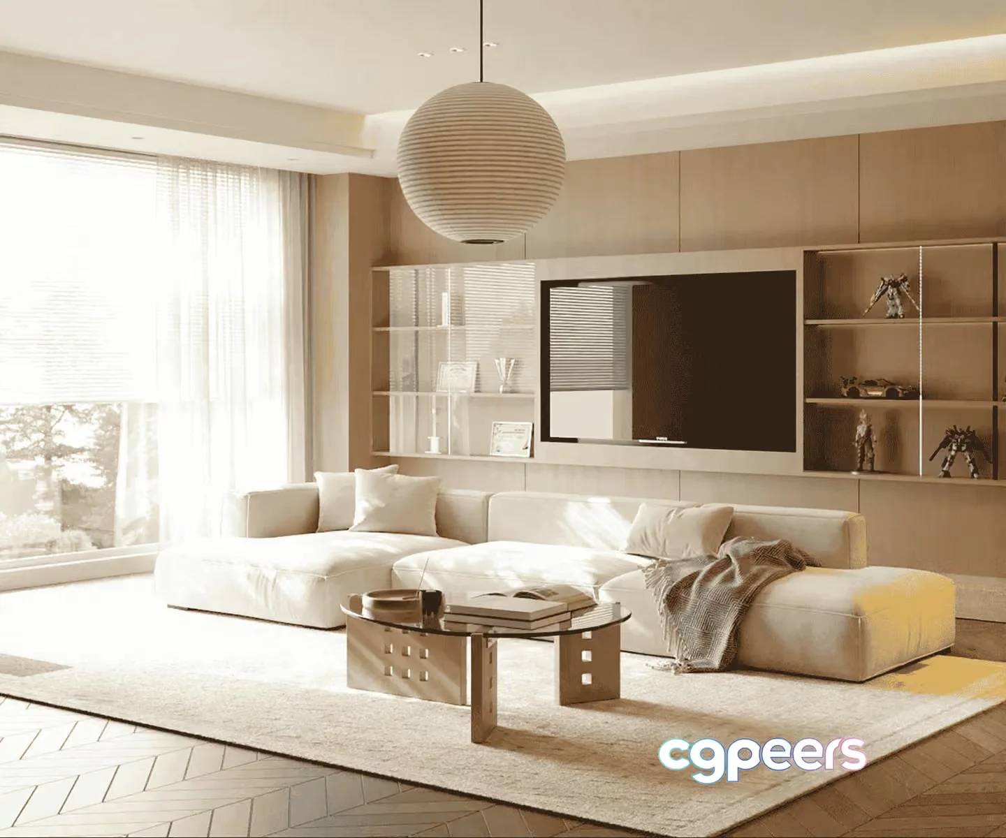 Modern Living Room 3D Model – 11368 – VRAY Render