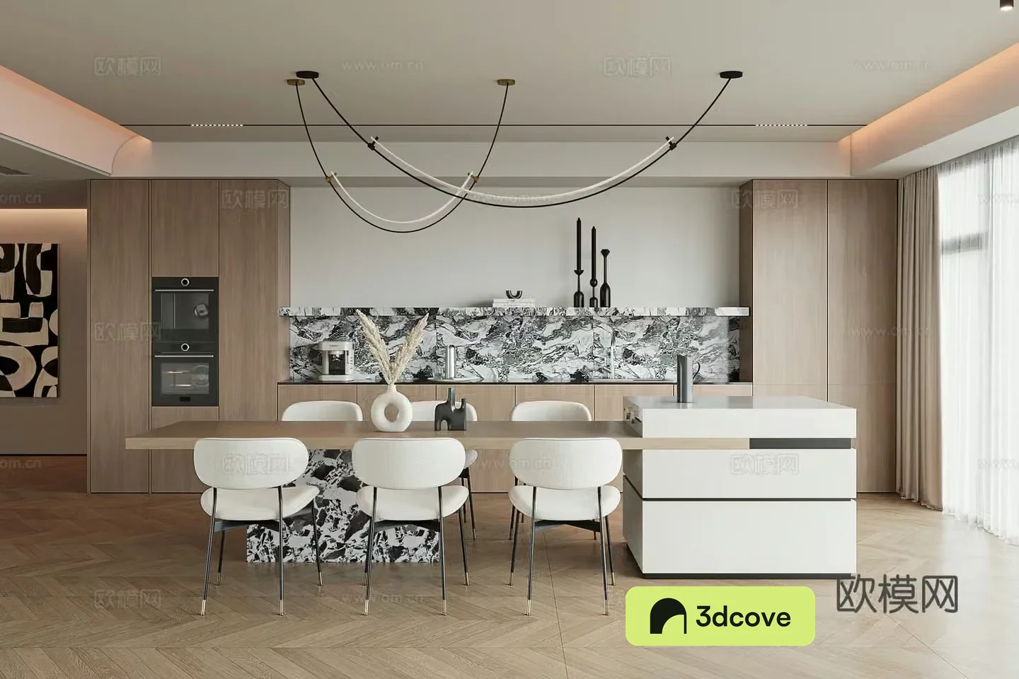 Modern light luxury restaurant