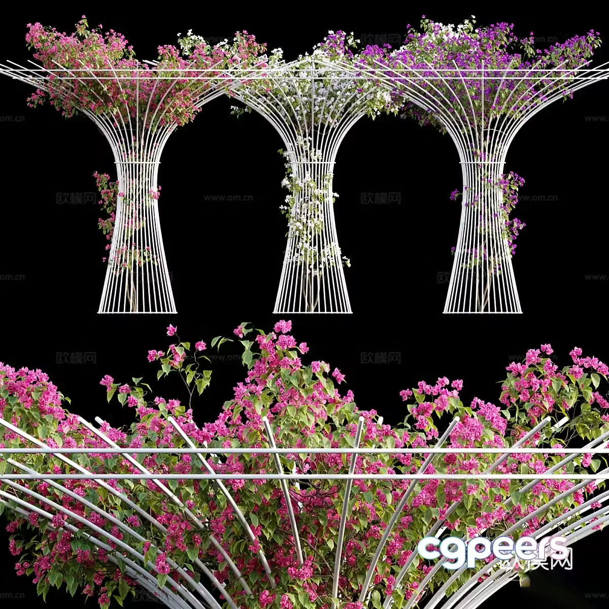 Flower stand Flower puff 3d model