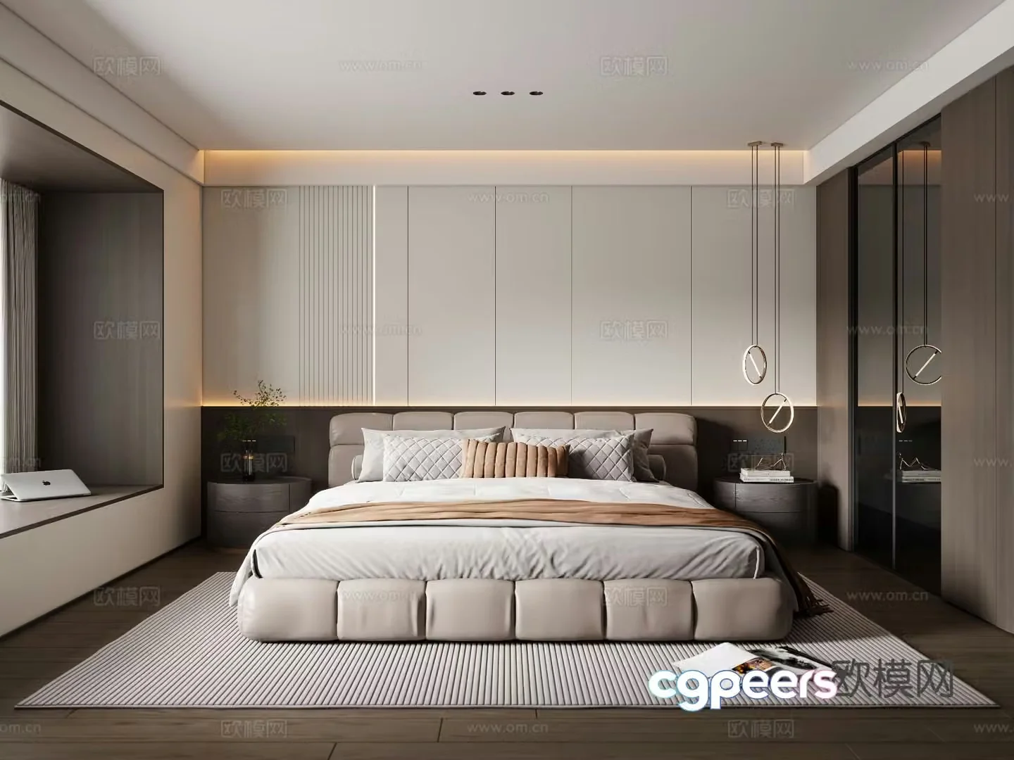 Italian bedroom master bedroom 3d model