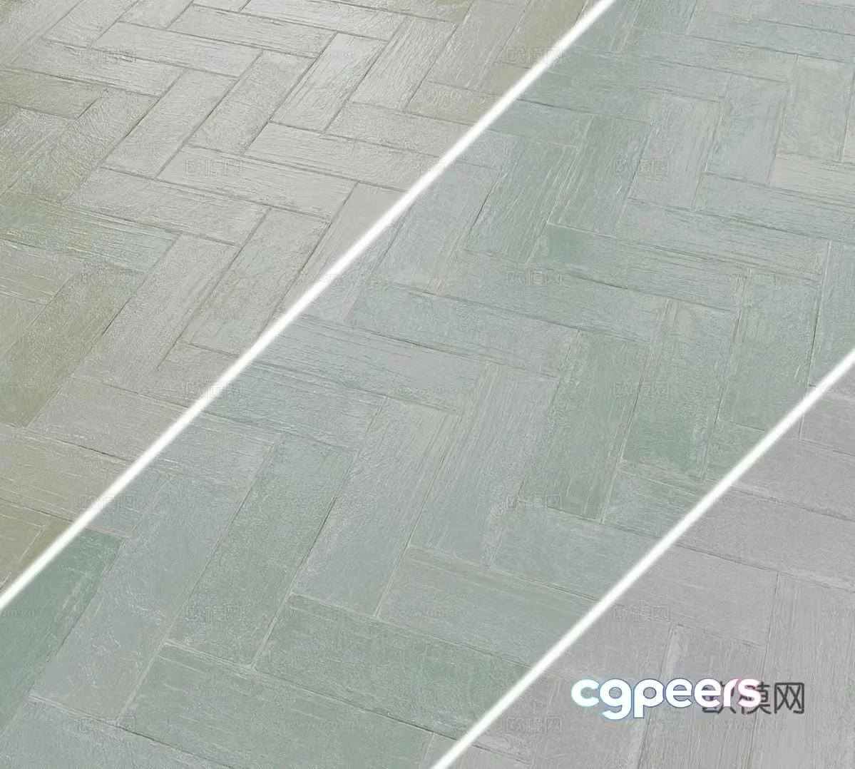 Foreign retro tiles handmade bricks parquet tiles antique tiles bricks stones 3D model