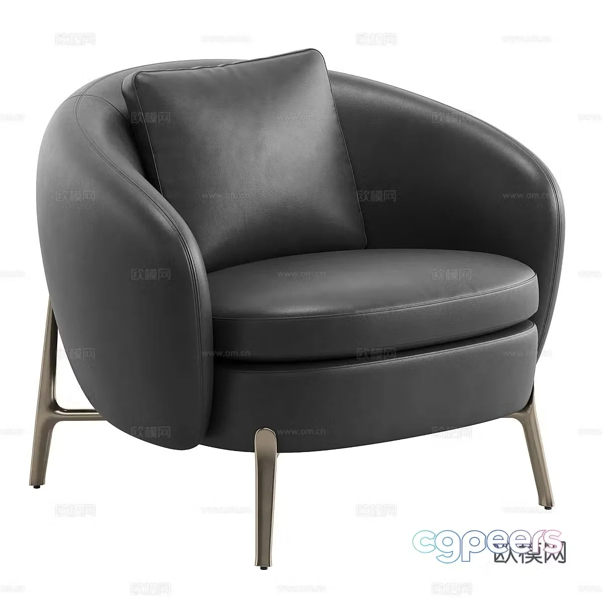 Modern sofa chair leisure chair 3d model