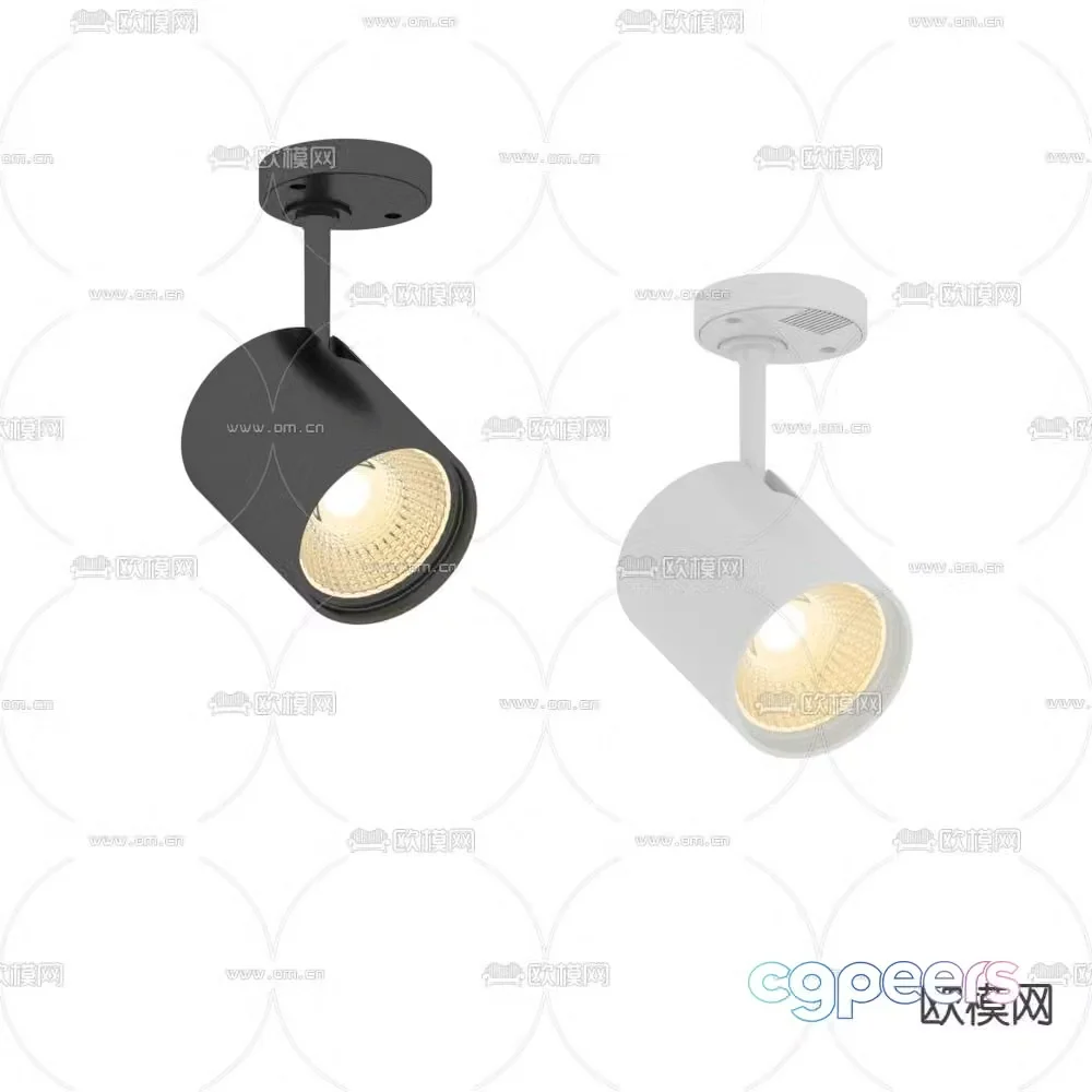 Simple spotlight downlight 3d model