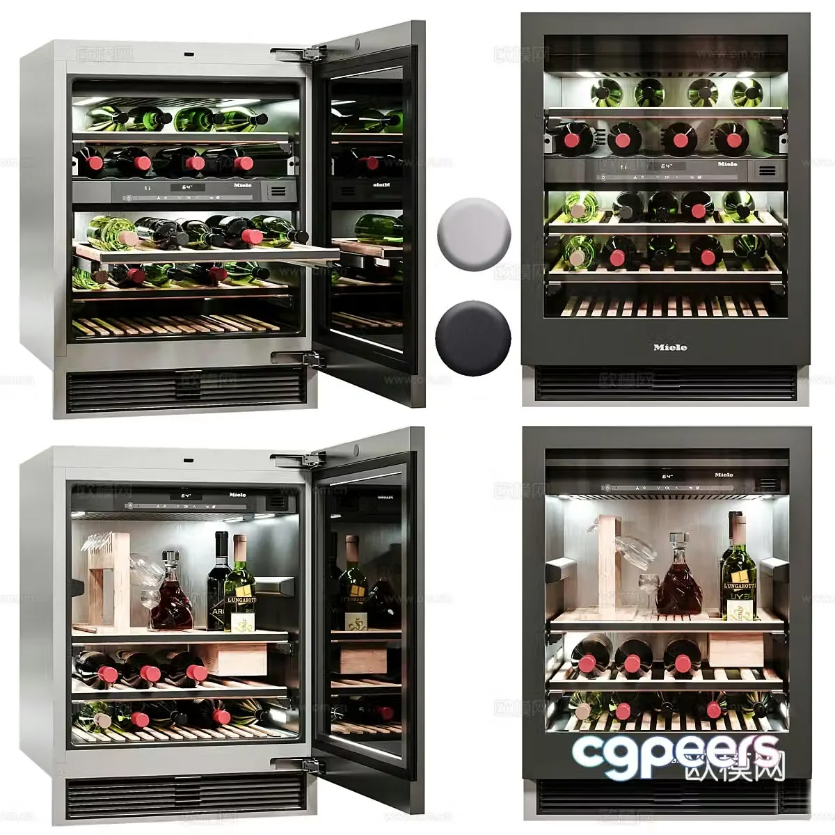 Constant temperature wine cabinet mini wine cabinet 3D model