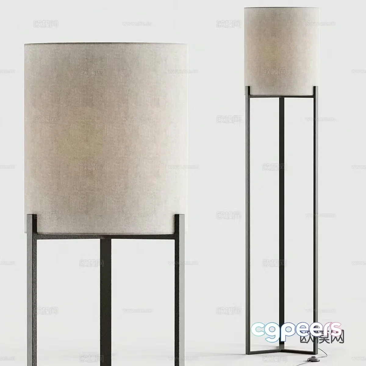 Wabi-sabi floor lamp 3d model