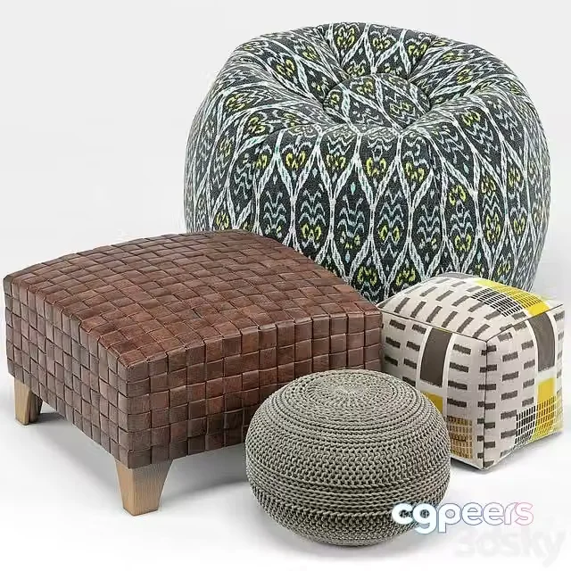 3ds Max Free – Pouf Set 2