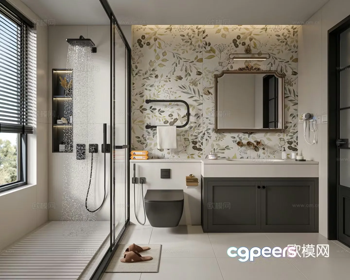 French bathroom bathroom 3d model