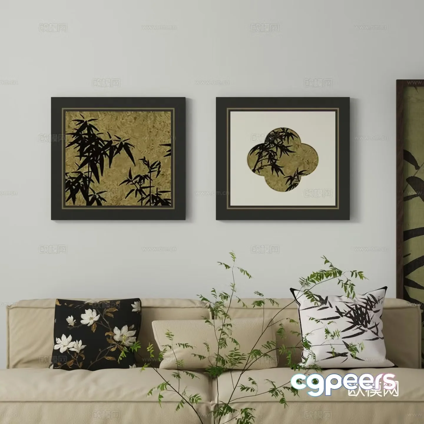 Decorative painting 3d model
