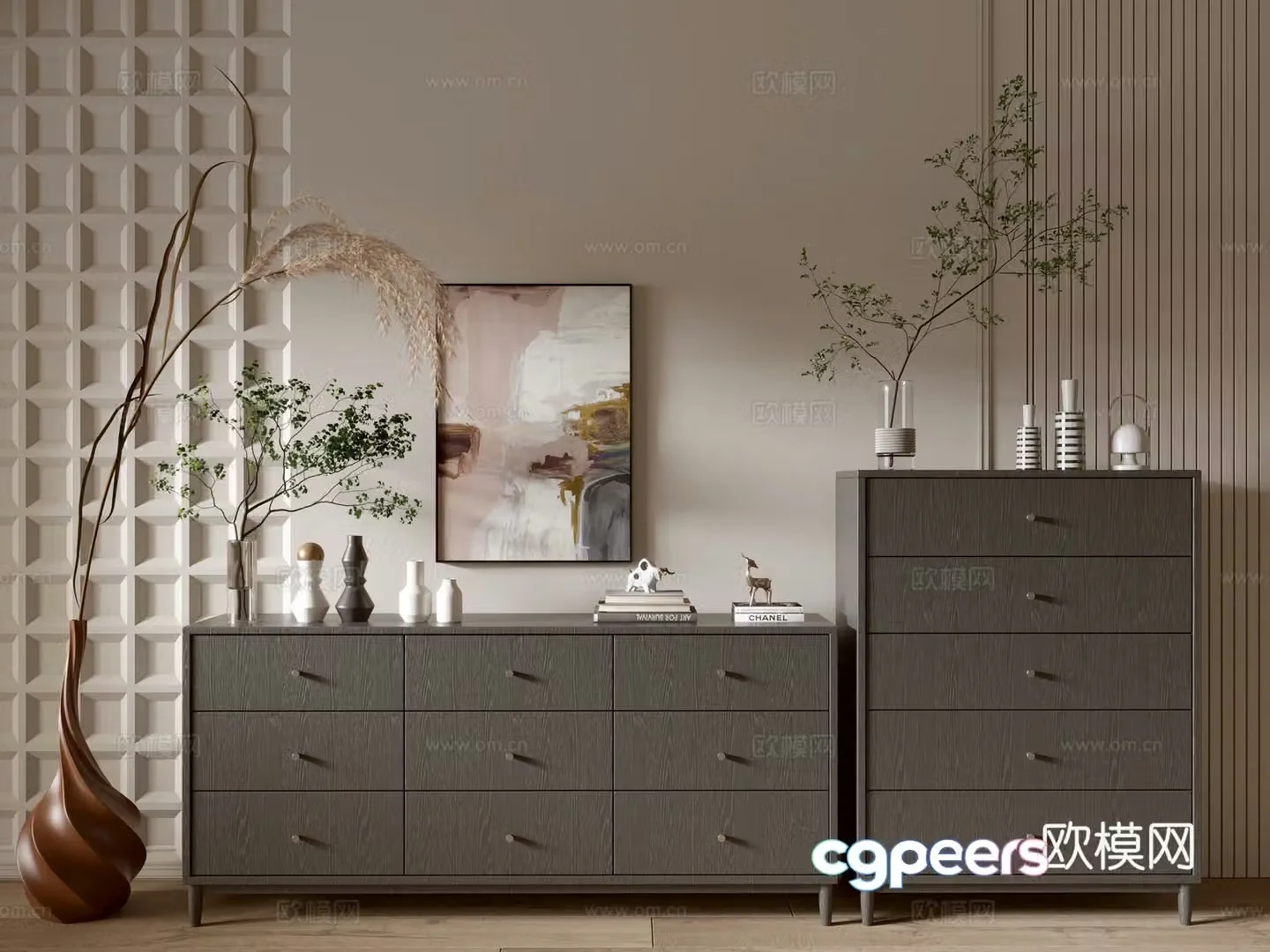Modern black porch cabinet sideboard cabinet balcony cabinet storage cabinet entrance porch cabinet 3D model