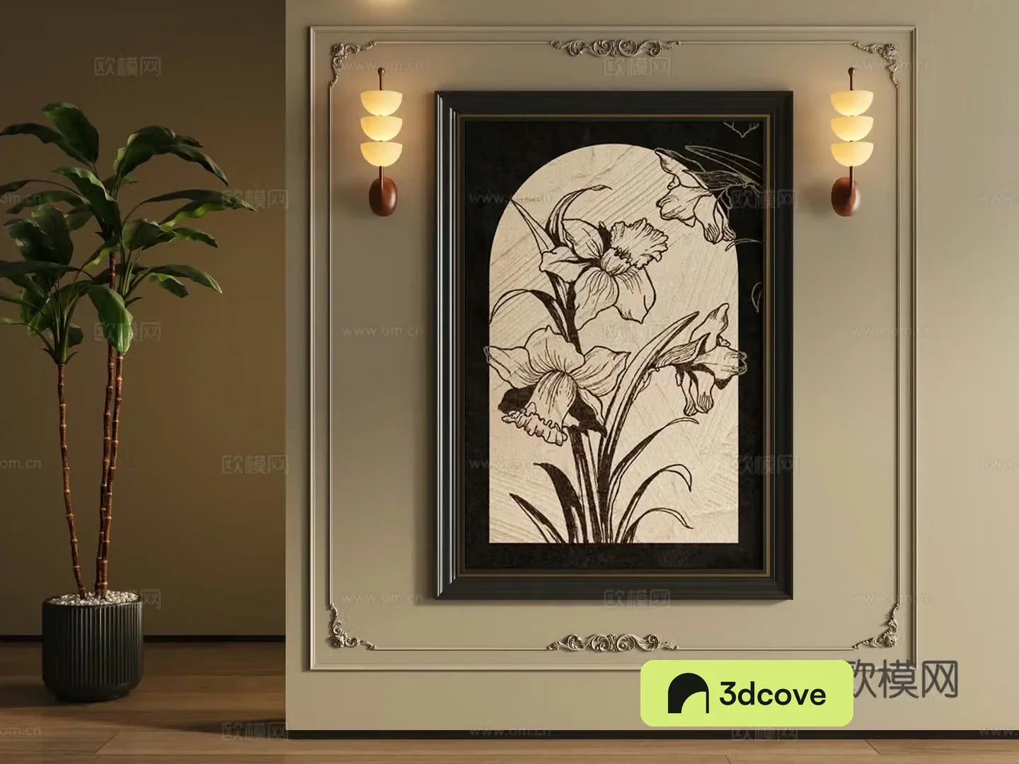 French flower painting decorative painting