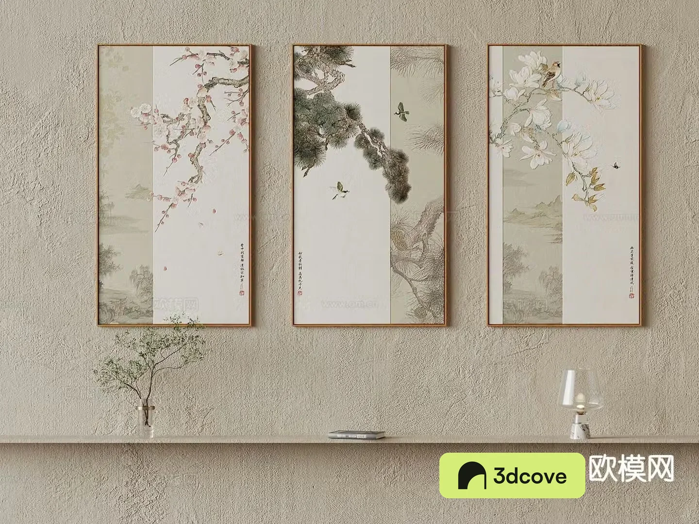 New Chinese style decorative painting flower and bird painting hanging painting